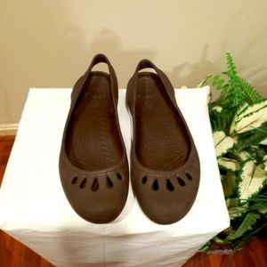 Croc Slingback Mary Jane Flat Women Sandals Size 11